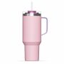 40 oz Insulated Stainless Steel Tumbler with Handle and Straw Lid, 1200ml Travel Coffee Mug, Car Cup Holder Friendly, Leak-Proof Vacuum Water Bottle