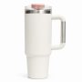 40 oz Insulated Stainless Steel Tumbler with Handle and Straw Lid, 1200ml Travel Coffee Mug, Car Cup Holder Friendly, Leak-Proof Vacuum Water Bottle