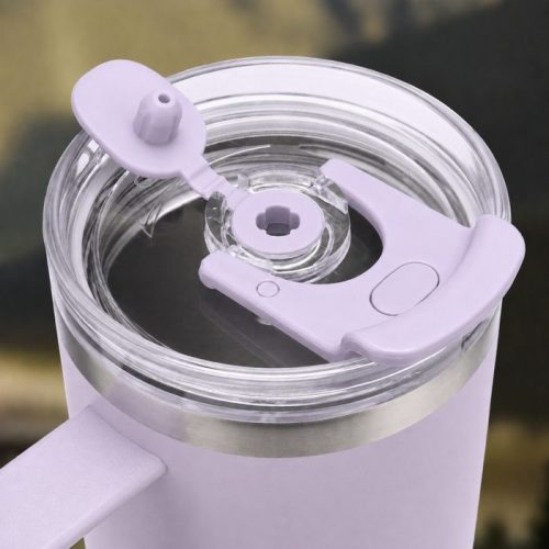 40 oz Insulated Stainless Steel Tumbler with Handle and Straw Lid, 1200ml Travel Coffee Mug, Car Cup Holder Friendly, Leak-Proof Vacuum Water Bottle
