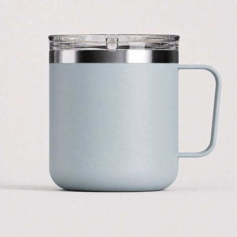 Qualflask 10oz Stainless Steel Travel Tumbler  Coffee Mug With Handle