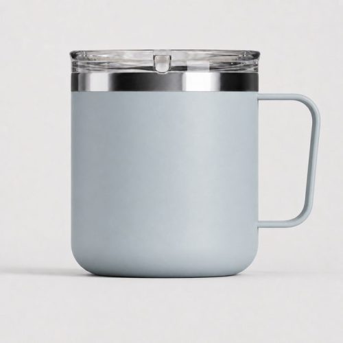 Qualflask 10oz Stainless Steel Travel Tumbler Coffee Mug With Handle
