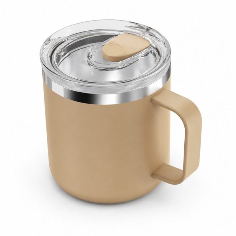 Qualflask 10oz Stainless Steel Travel Tumbler  Coffee Mug With Handle