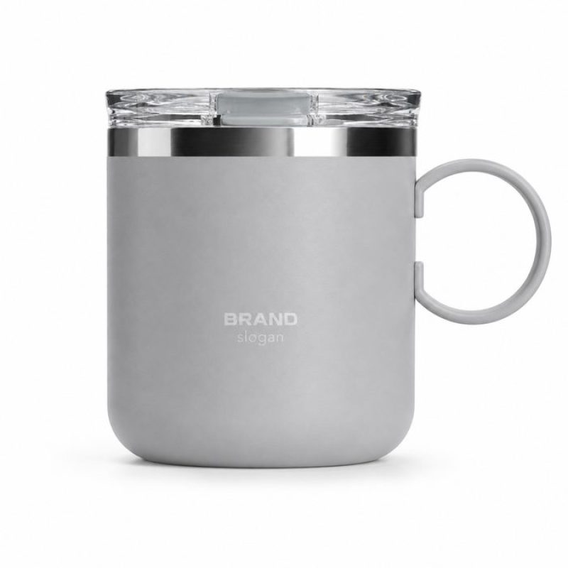Qualflask 10oz Stainless Steel Travel Tumbler  Coffee Mug With Handle