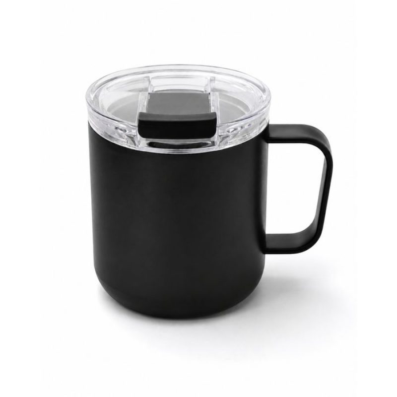 Qualflask 10oz Stainless Steel Travel Tumbler  Coffee Mug With Handle