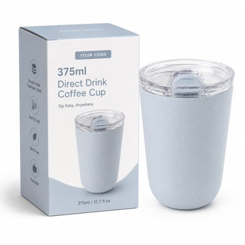 Qualflask 12oz Stainless Steel Travel Tumbler Car Coffee Mug