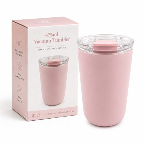 Qualflask 17oz Stainless Steel Travel Tumbler Car Coffee Mug