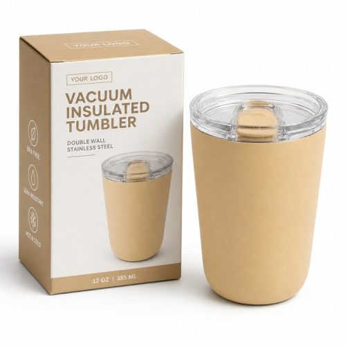 Qualflask 18oz Stainless Steel Travel Tumbler Car Coffee Mug