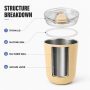 Qualflask 18oz Stainless Steel Travel Tumbler   Car Coffee Mug