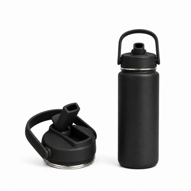 540ml Insulated Sports Water Bottle with Straw Lid & Carry Handle