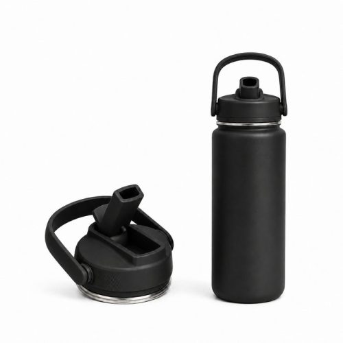 540ml Insulated Sports Water Bottle with Straw Lid & Carry Handle