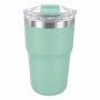 20 oz Insulated Stainless Steel Coffee Tumble and Clear Slide Lid, 600ml Travel Coffee Mug, Car Cup Holder Friendly, Splash-Proof Vacuum Travel Mug
