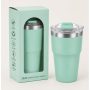 20 oz Insulated Stainless Steel Coffee Tumble and Clear Slide Lid, 600ml Travel Coffee Mug, Car Cup Holder Friendly, Splash-Proof Vacuum Travel Mug