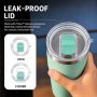 20 oz Insulated Stainless Steel Coffee Tumble and Clear Slide Lid, 600ml Travel Coffee Mug, Car Cup Holder Friendly, Splash-Proof Vacuum Travel Mug