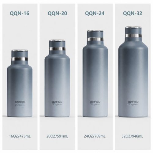 Qualflask 32 oz Insulated Stainless Steel Journey Water Bottle Vacuum Flask with Leakproof Lid