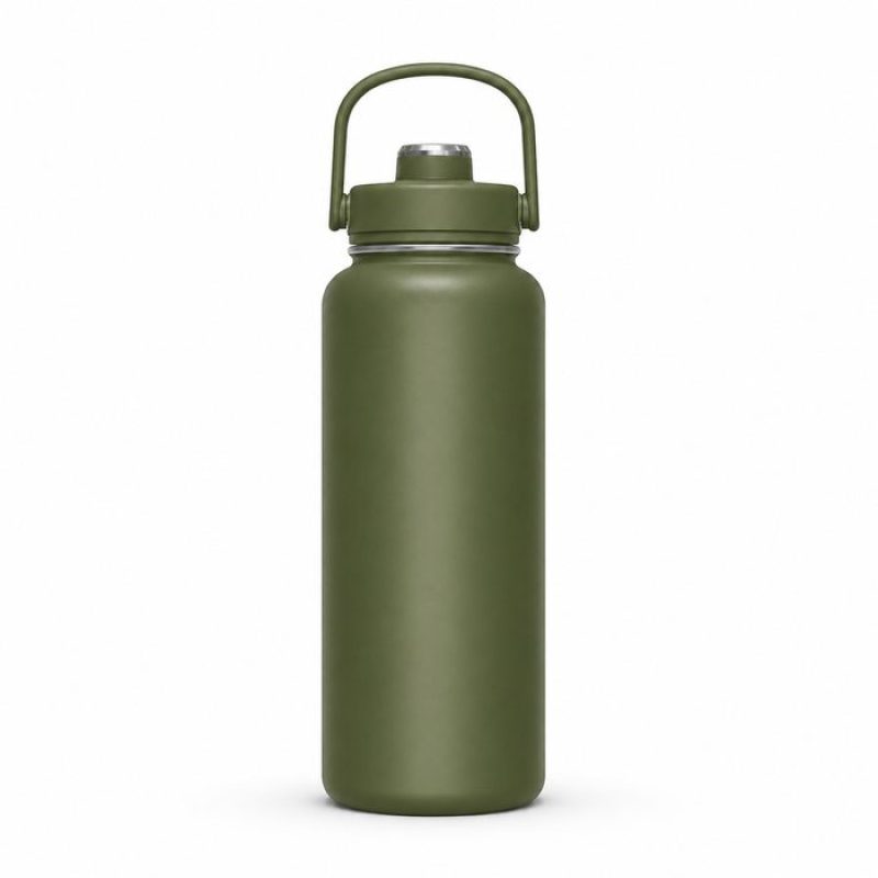 960ml Insulated Sports Water Bottle with Straw Lid & Carry Handle