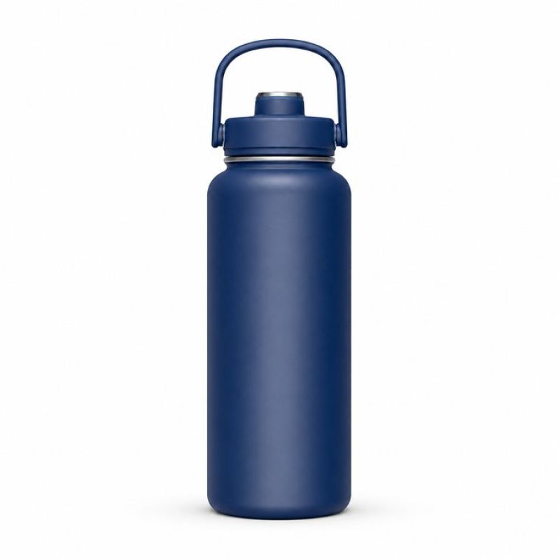 960ml Insulated Sports Water Bottle with Straw Lid & Carry Handle