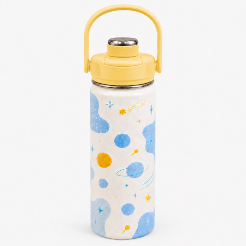 18oz Printed Hydration Bottle with Straight Drink Lid and Carry Handle