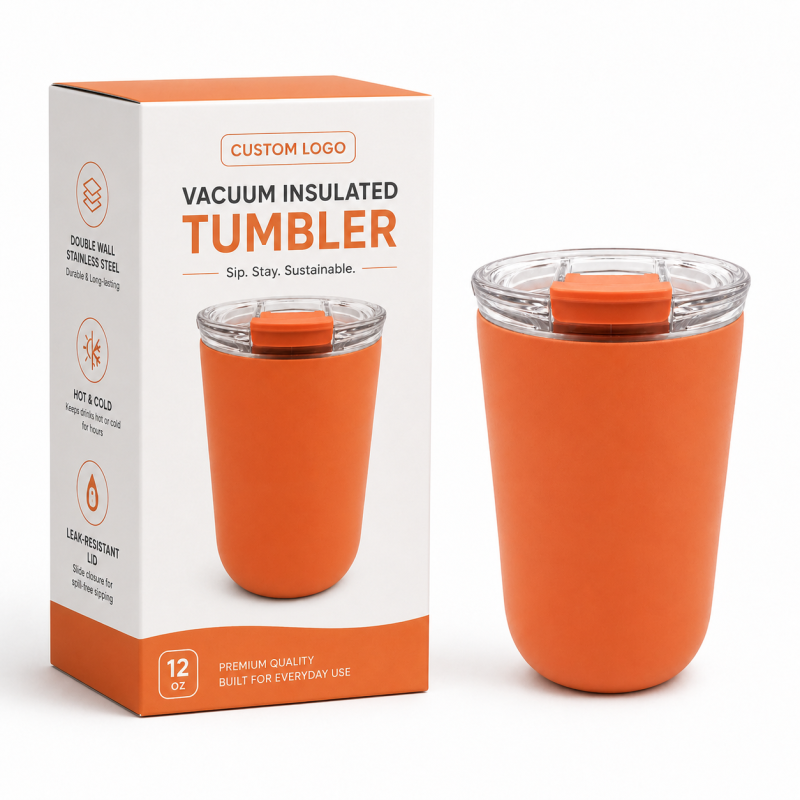 12oz Sunset Orange Vacuum Coffee Tumbler