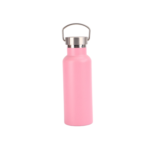 Stainless‑steel American‑style Wide‑mouth Sports Water Bottle, Double‑wall Vacuum Insulated Tumbler, Outdoor Cycling Mug with Carry Handle