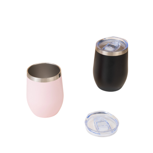 12oz Vacuum Insulated wine mug egg mug Coffee Mug with Slider Lid