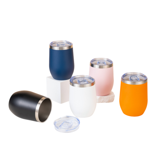 12oz Vacuum Insulated wine mug egg mug Coffee Mug with Slider Lid