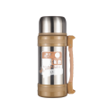 Customized 304 Stainless Steel Double Wall Vacuum travel pot Outdoor Sports Travel pot Handle Lid Hiking 24 hours