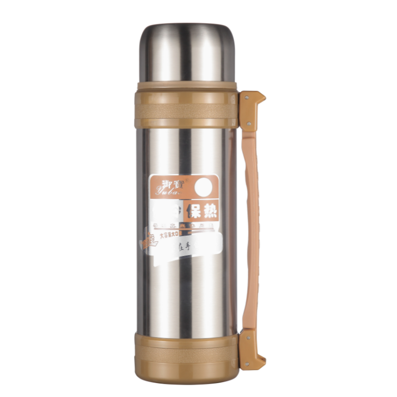 Customized 304 Stainless Steel Double Wall Vacuum travel pot Outdoor Sports Travel pot Handle Lid Hiking 24 hours