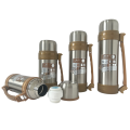 Customized 304 Stainless Steel Double Wall Vacuum travel pot Outdoor Sports Travel pot Handle Lid Hiking 24 hours