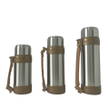 Customized 304 Stainless Steel Double Wall Vacuum travel pot Outdoor Sports Travel pot Handle Lid Hiking 24 hours