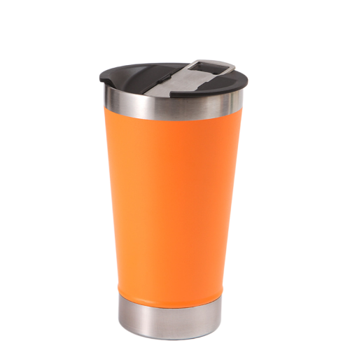 stainless steel classic auto mug beer mug with opener traditional and professional