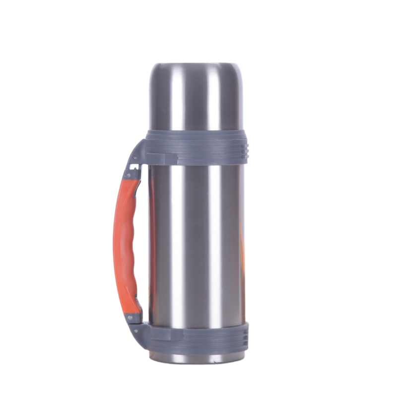Customized 304 Stainless Steel Double Wall Vacuum travel pot Outdoor Sports Travel pot Handle Lid Hiking 24 hours