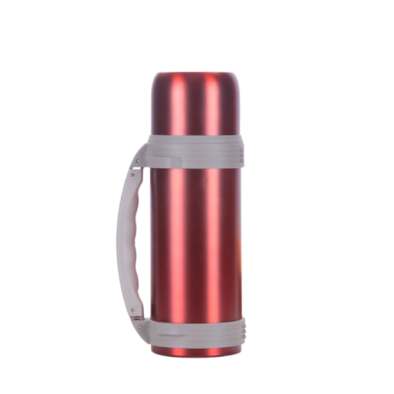 Customized 304 Stainless Steel Double Wall Vacuum travel pot Outdoor Sports Travel pot Handle Lid Hiking 24 hours