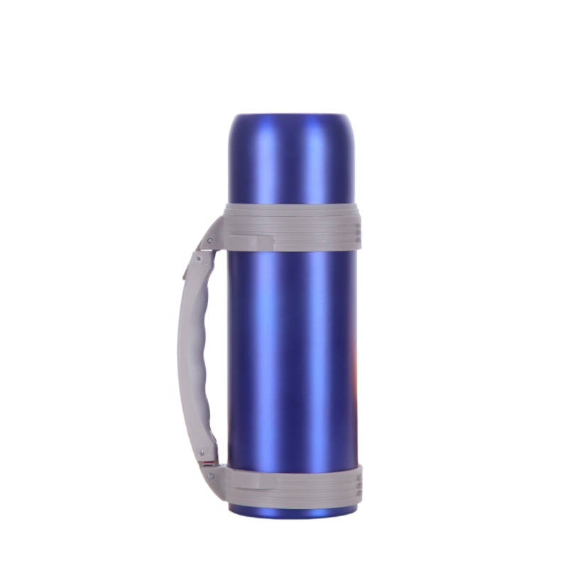 Customized 304 Stainless Steel Double Wall Vacuum travel pot Outdoor Sports Travel pot Handle Lid Hiking 24 hours