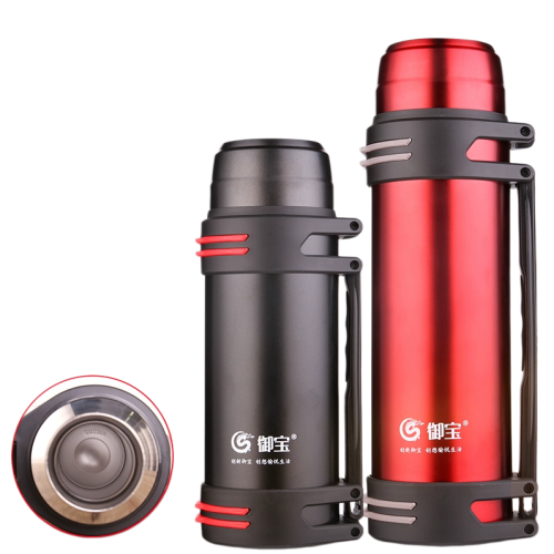 Stainless Steel 304 Double Wall Vacuum Flask Outdoor Sports Travel pot Handle Lid Hiking 24hr 