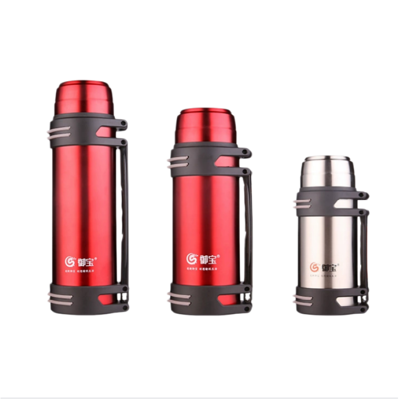 Stainless Steel 304 Double Wall Vacuum Flask Outdoor Sports Travel pot Handle Lid Hiking 24hr 