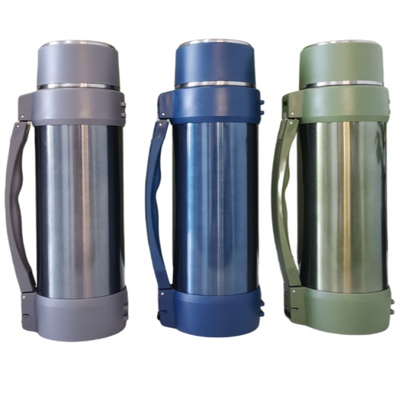 Customized 304 Stainless Steel Double Wall  Outdoor Sports Travel pot Handle Lid Hiking 24 hours 