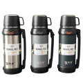 Customized 304 Stainless Steel Double Wall Vacuum travel pot Outdoor Sports Travel pot Handle Lid Hiking 24 hours