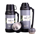 Customized 304 Stainless Steel Double Wall Vacuum travel pot Outdoor Sports Travel pot Handle Lid Hiking 24 hours