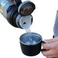 Customized 304 Stainless Steel Double Wall Vacuum travel pot Outdoor Sports Travel pot Handle Lid Hiking 24 hours