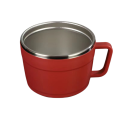 304 Stainless Steel Double Wall travel jug Outdoor Sports Travel pot Handle Lid Hiking 24 hours 