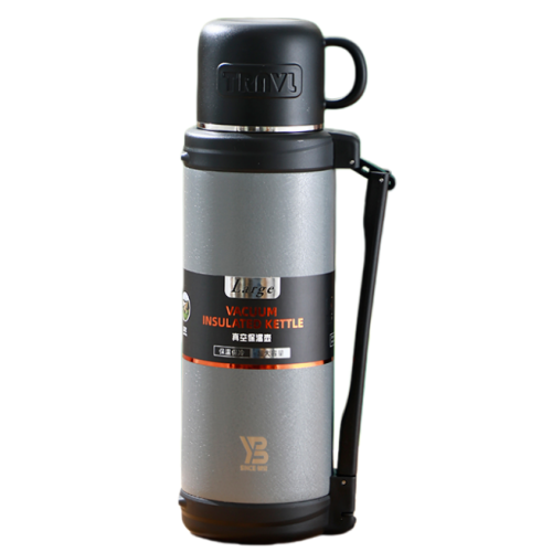 Customized 304 Stainless Steel Double Wall Vacuum travel pot Outdoor Sports Travel pot Handle Lid Hiking 24 hours