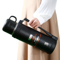 Customized 304 Stainless Steel Double Wall Vacuum travel pot Outdoor Sports Travel pot Handle Lid Hiking 24 hours