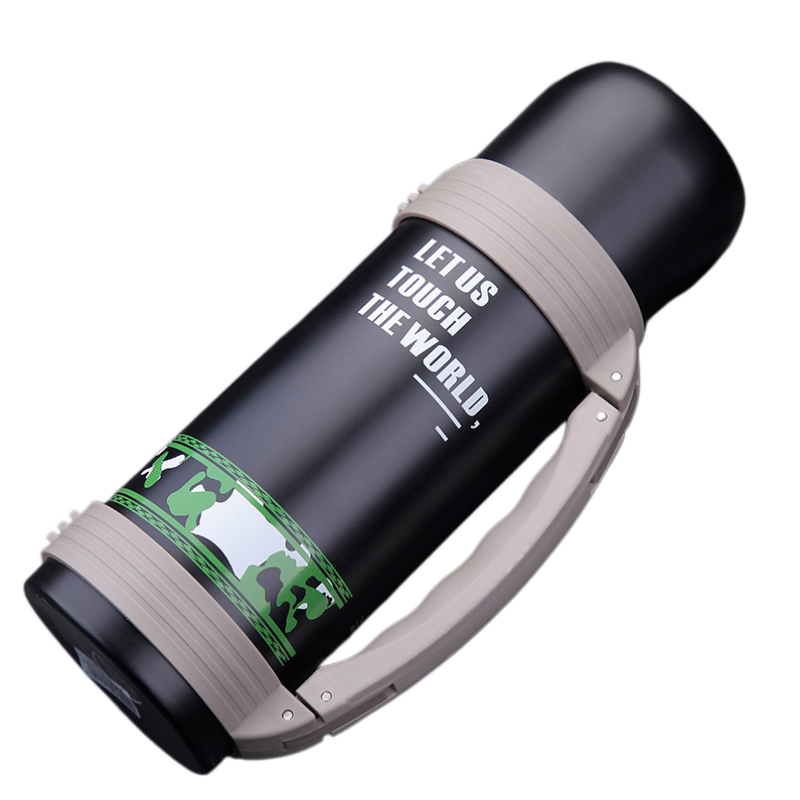 Customized 304 Stainless Steel Double Wall Vacuum travel pot Outdoor Sports Travel pot Handle Lid Hiking 24 hours