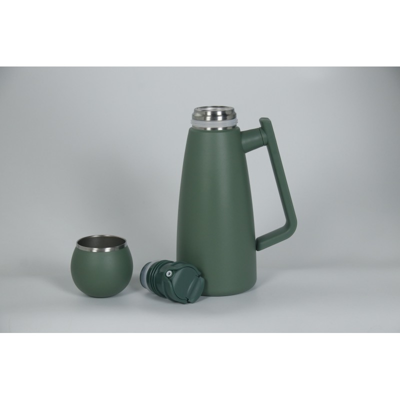 Mate Gourd Yerba Mate Thermos Stainless Steel Vacuum Insulated Rotatable Handle Thermal Insulation Water  Bottle
