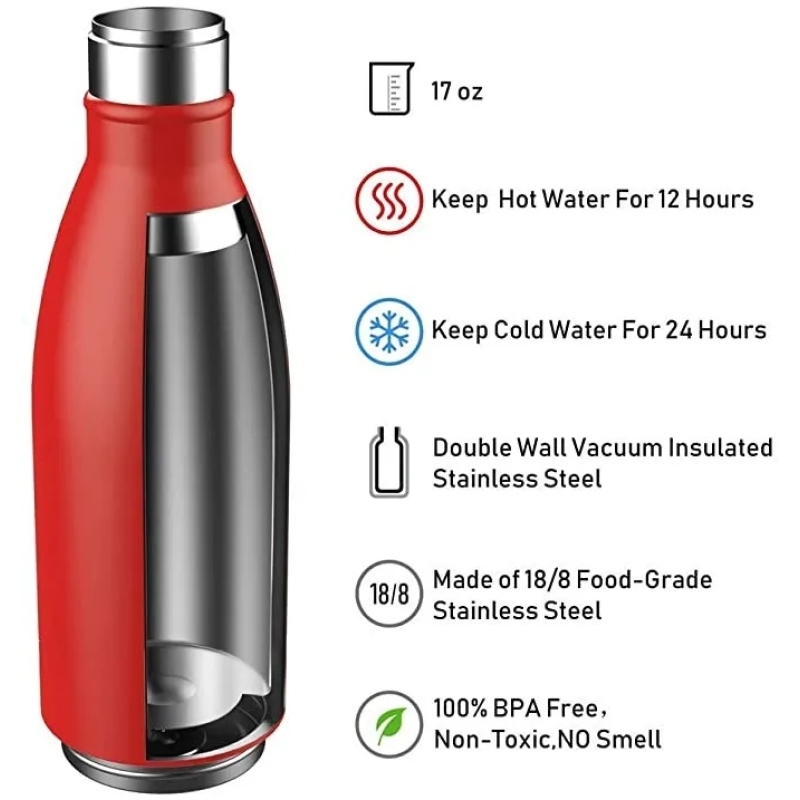 Vacuum Flasks & Thermoses Outdoor Travel Cup Bluetooth Water Bottle Insulated Water Bottle with Speaker