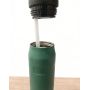 Botella de agua isotérmica de doble pared de acero inoxidable con asa portátil ligera para mantener las bebidas calientes o frías durante horas.