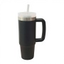 30oz Large Capacity Stainless Steel Tumbler Handle Straw Leak-Proof Double Wall Vacuum Hot/Cold Suitable BPA Free for Daily Use