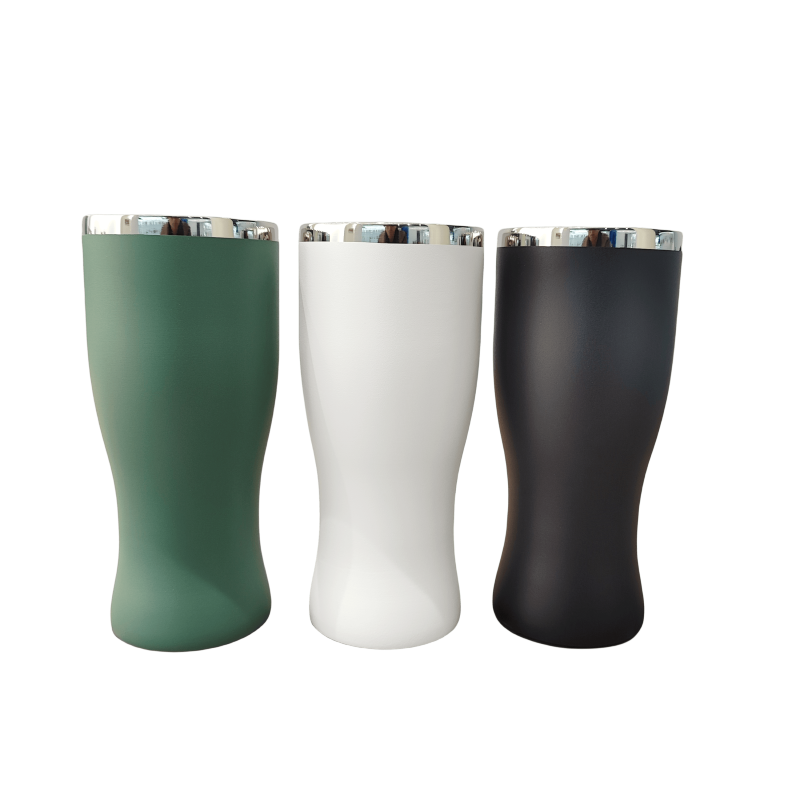 2026 New Hot Sell 304 Stainless Steel Thermal Vacuum 16oz Waist-Shaped Car Cup Football Cup Beer Cup