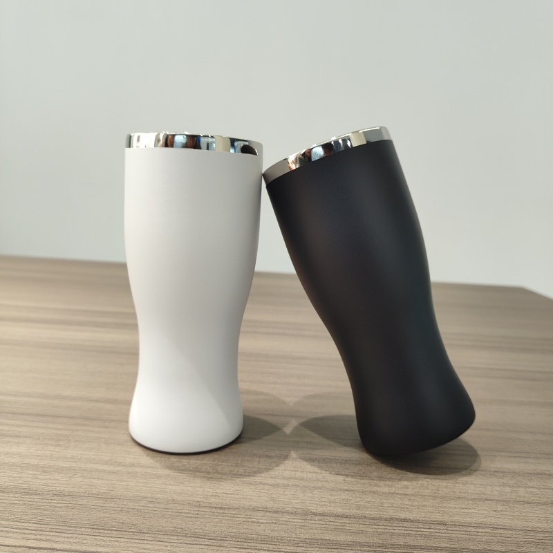 2026 New Hot Sell 304 Stainless Steel Thermal Vacuum 16oz Waist-Shaped Car Cup Football Cup Beer Cup