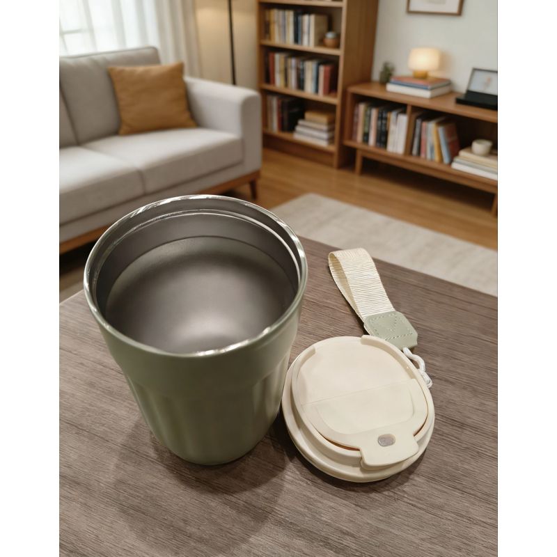 Modern Double Layer Stainless Steel Portable Coffee Mug for Everyday Use